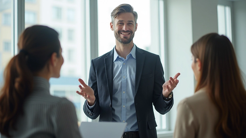 Менеджер проекта проводит встречу с командой